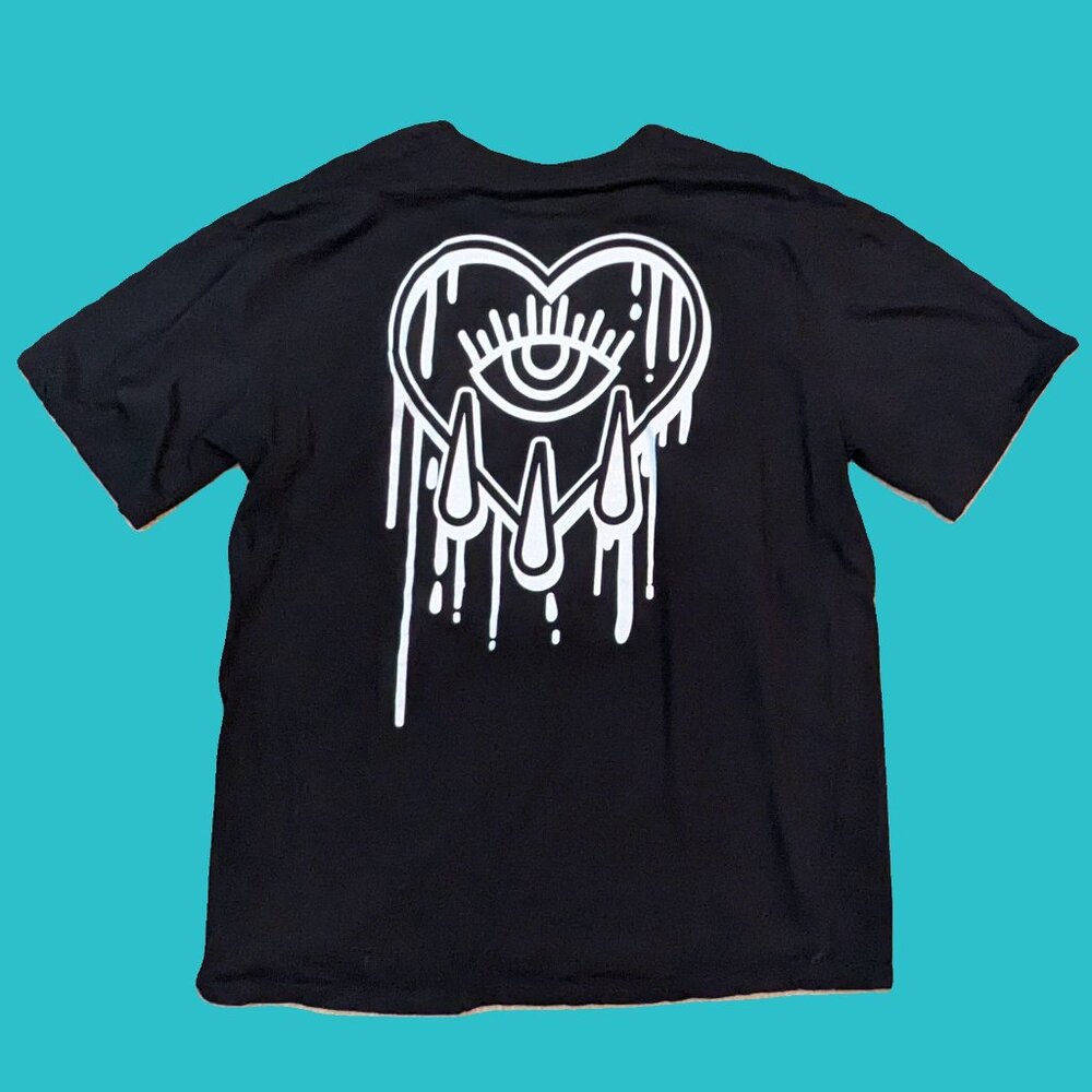 Bad Monday Dripping Eye Graphic Tee Shirt Size XXL Preowned